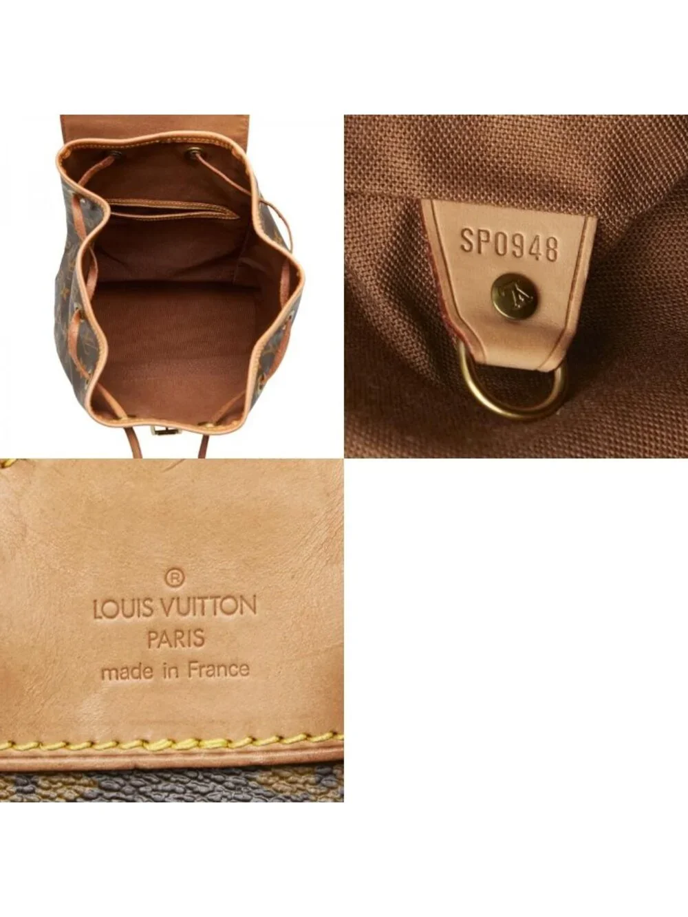 Louis Vuitton Monogram Montsouris MM Backpack Brown Leather